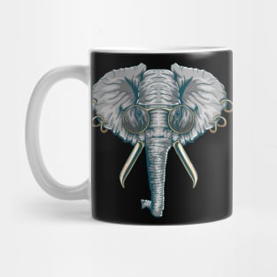 Vintage Elephant with Pierced Ears & Spectacles Mug